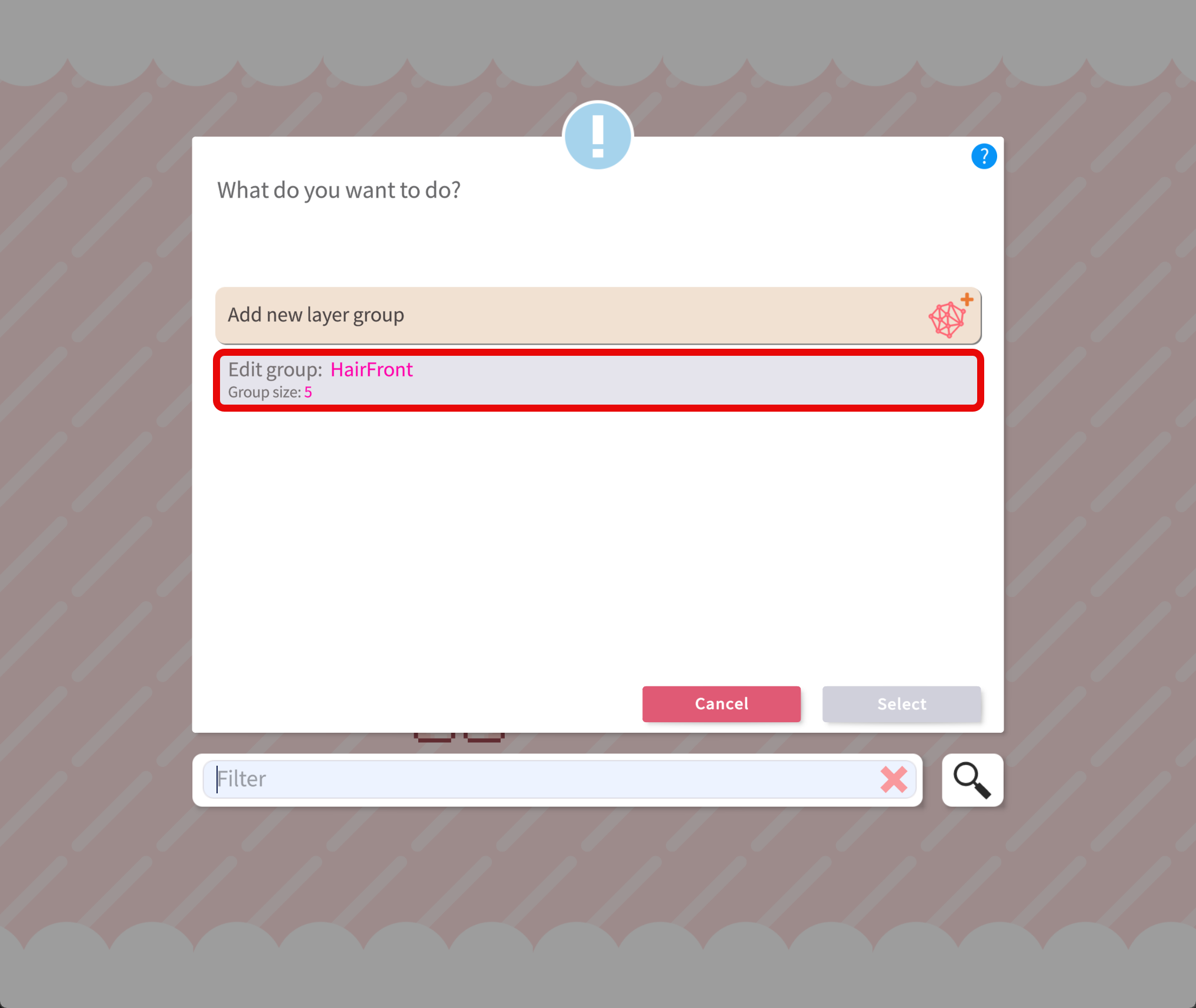 Saved layer group